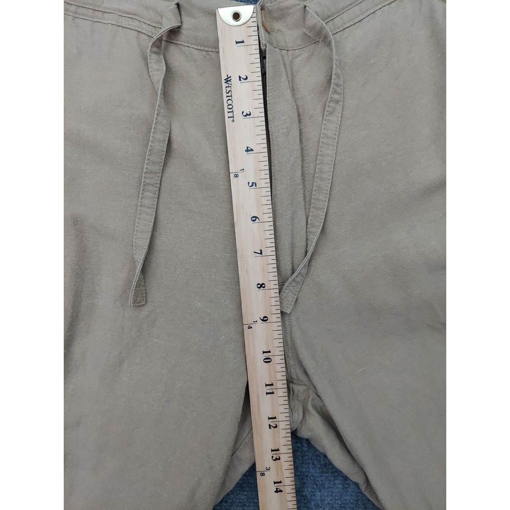 Cubavera Linen Pants Mens 32 Beige Drawstring Pockets Casual Beach Wedding - Picture 7 of 10